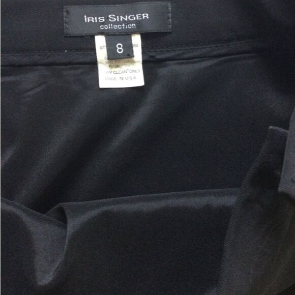 Iris Singer Skirt Women’s Size 8 Color Black Puckered Front Silver Zippers - Picture 8 of 12